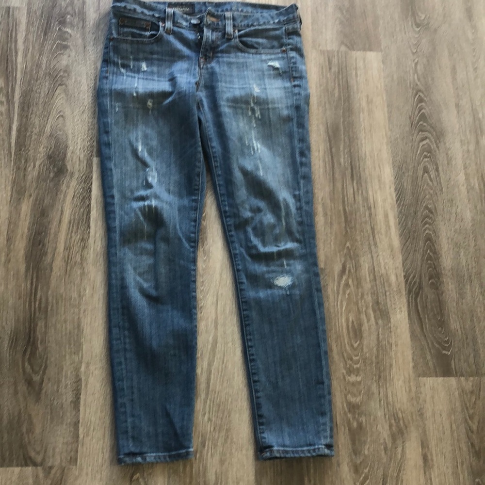 J.crew toothpick distress jeans